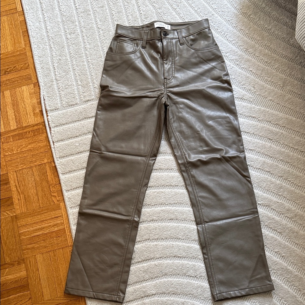 Abercrombie & Fitch brown Leather Pants